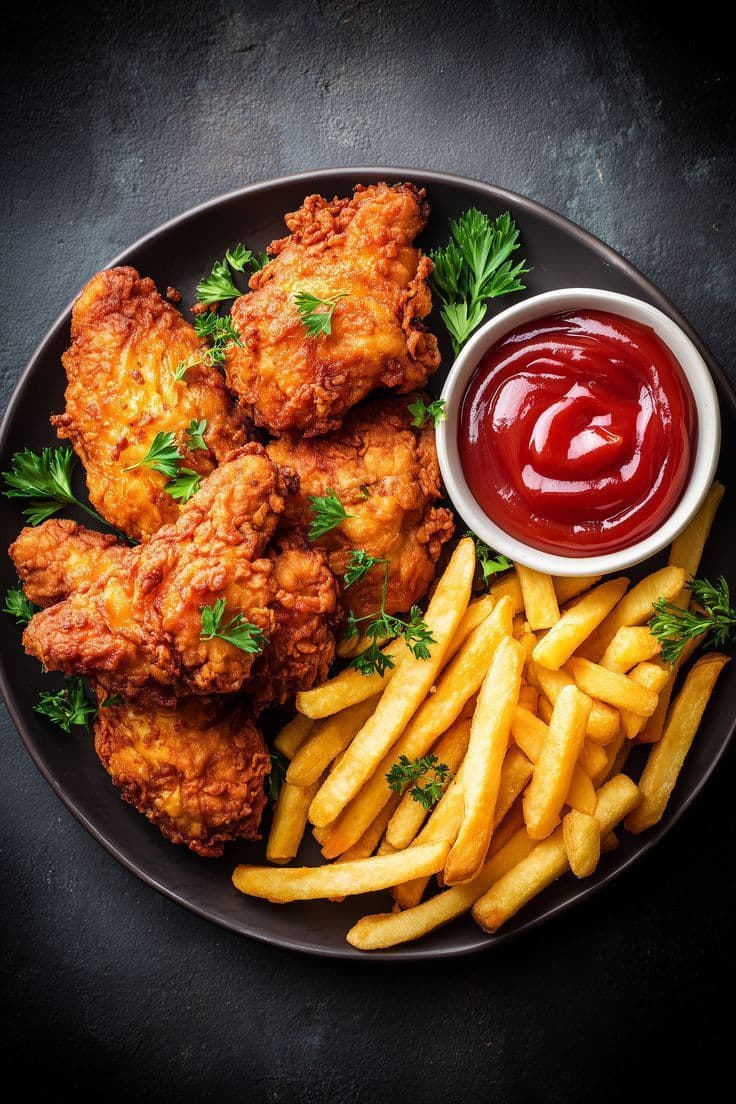 A hearty main course beautifully plated.